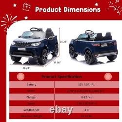 12V Ride On Toy Electric Car for Kids Electric Vehicle with Remote Control Blue