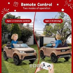 12V Ride On Toy Electric Car for Kids Electric Vehicle with Remote Control Brown