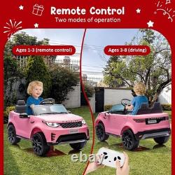 12V Ride On Toy Electric Car for Kids Electric Vehicle with Remote Control Pink