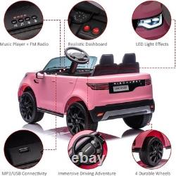 12V Ride On Toy Electric Car for Kids Electric Vehicle with Remote Control Pink