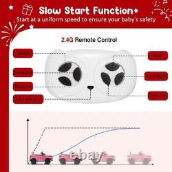 12V Ride On Toy Electric Car for Kids Electric Vehicle with Remote Control Pink