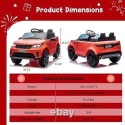 12V Ride On Toy Electric Car for Kids Electric Vehicle with Remote Control Red