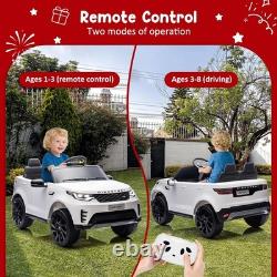 12V Ride On Toy Electric Car for Kids Electric Vehicle with Remote Control White