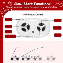 12V Ride On Toy Electric Car for Kids Electric Vehicle with Remote Control White
