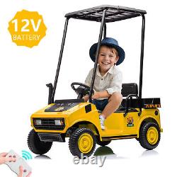 12V Ride On Toy Golf Cart for Kids Electric Car Vehicle with Remote Control LED