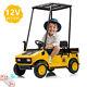 12v Ride On Toy Golf Cart For Kids Electric Car Vehicle With Remote Control Led