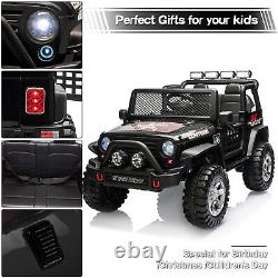 12V Ride On Truck Electric Jeep Off-Road Vehicle Car Toy With Remote Led Light MP3
