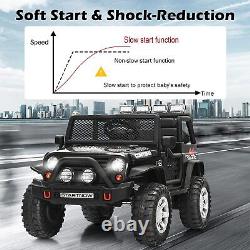 12V Ride On Truck Electric Jeep Off-Road Vehicle Car Toy With Remote Led Light MP3