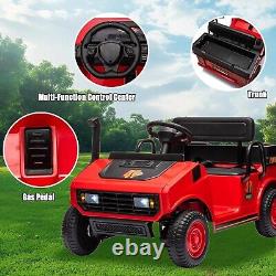 12V Ride on Toy Golf Cart for Kids Electric Car Vehicle with Roof Remote Control