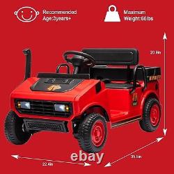 12V Ride on Toy Golf Cart for Kids Electric Car Vehicle with Roof Remote Control