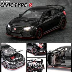 132 Scale GREY Honda Civic Type R FK8 Model Car Die-cast Gift Toy Vehicle UK