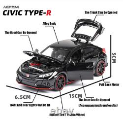 132 Scale GREY Honda Civic Type R FK8 Model Car Die-cast Gift Toy Vehicle UK