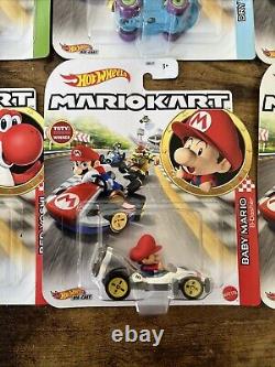15 Car Lot Mario Hot Wheels MARIOKART Kart Diecast Car Vehicle Tanooki Mario