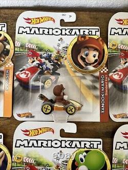 15 Car Lot Mario Hot Wheels MARIOKART Kart Diecast Car Vehicle Tanooki Mario