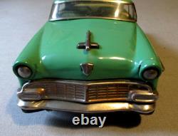 1950's Ford 2-dr Coupe- Tin Friction Car- Asahi- Japan-9 Exc Vintage Toy
