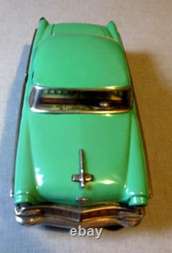 1950's Ford 2-dr Coupe- Tin Friction Car- Asahi- Japan-9 Exc Vintage Toy
