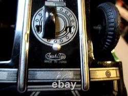 1950's Ford 2-dr Coupe- Tin Friction Car- Asahi- Japan-9 Exc Vintage Toy