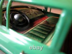 1950's Ford 2-dr Coupe- Tin Friction Car- Asahi- Japan-9 Exc Vintage Toy