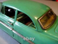 1950's Ford 2-dr Coupe- Tin Friction Car- Asahi- Japan-9 Exc Vintage Toy