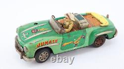 1950's Japan Sanchin Tin Battery Op Multi-Action Jungle Benz Car