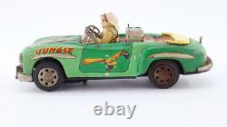 1950's Japan Sanchin Tin Battery Op Multi-Action Jungle Benz Car