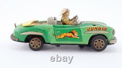1950's Japan Sanchin Tin Battery Op Multi-Action Jungle Benz Car