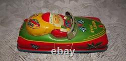 1950's Merry Xmas Car Santa Friction Vehicle Toy & Original Box Christmas JAPAN