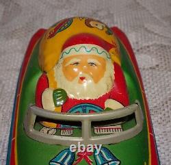 1950's Merry Xmas Car Santa Friction Vehicle Toy & Original Box Christmas JAPAN