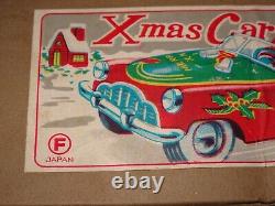 1950's Merry Xmas Car Santa Friction Vehicle Toy & Original Box Christmas JAPAN