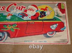 1950's Merry Xmas Car Santa Friction Vehicle Toy & Original Box Christmas JAPAN