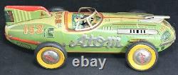 1950's Yonezawa Atom Friction Tin Car 16 Japan Vintage