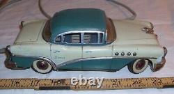 1950s BUICK SPECIAL 4 DOOR HARD TOP CAR TIN BATTERY TOY JAPAN IN BLUE