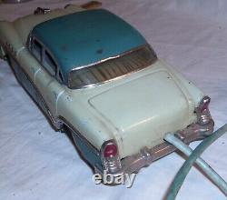 1950s BUICK SPECIAL 4 DOOR HARD TOP CAR TIN BATTERY TOY JAPAN IN BLUE