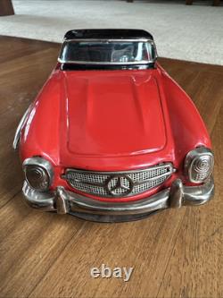 1950s Battery Op Mercedes Benz 300 SL convertible Japanese tin litho toy car