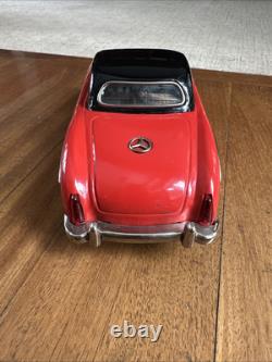 1950s Battery Op Mercedes Benz 300 SL convertible Japanese tin litho toy car