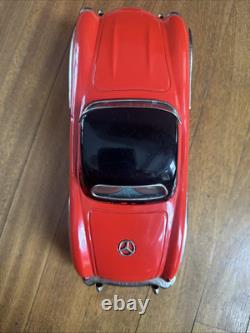 1950s Battery Op Mercedes Benz 300 SL convertible Japanese tin litho toy car