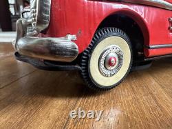 1950s Battery Op Mercedes Benz 300 SL convertible Japanese tin litho toy car