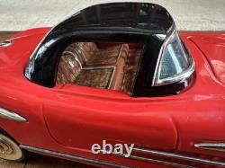 1950s Battery Op Mercedes Benz 300 SL convertible Japanese tin litho toy car