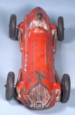 1950s or before Auburn Open Racer #7 Toy Hot Rod Race Car Molded Rubber Vehicle