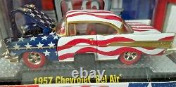 1957 CHEVROLET BEL AIR M2 Machines CHASE (PATRIOT Gold Trim) Premium AUTO-DREAMS