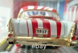 1957 CHEVROLET BEL AIR M2 Machines CHASE (PATRIOT Gold Trim) Premium AUTO-DREAMS