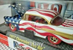 1957 CHEVROLET BEL AIR M2 Machines CHASE (PATRIOT Gold Trim) Premium AUTO-DREAMS