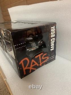 1958 Chevy American Muscle RATS Diecast 118 Car Black with Red Interior