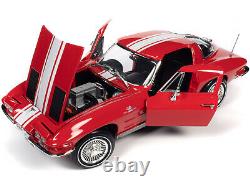 1963 Chevrolet Corvette Stingray Z06 Red Anniver. 1/18 Diecast Autoworld Amm1263