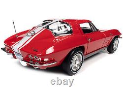 1963 Chevrolet Corvette Stingray Z06 Red Anniver. 1/18 Diecast Autoworld Amm1263