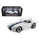 1965 Shelby Cobra 427 S/c White With Blue Stripes 1/18 Diecast Model Car By S