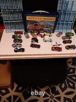 1970 Matchbox Superfast MINI CASE 19 cars some Hot Wheels Superfast & a Redline