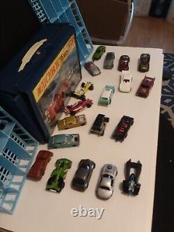 1970 Matchbox Superfast MINI CASE 19 cars some Hot Wheels Superfast & a Redline