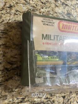 1976 Lesney Matchbox Military Carry Case 6 Vehicles Included