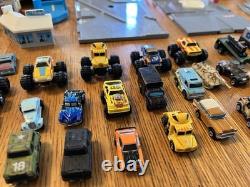 1980s Vintage Micro Machines Big Assorted Lot Buildings & Parts + 55 Vehicles
